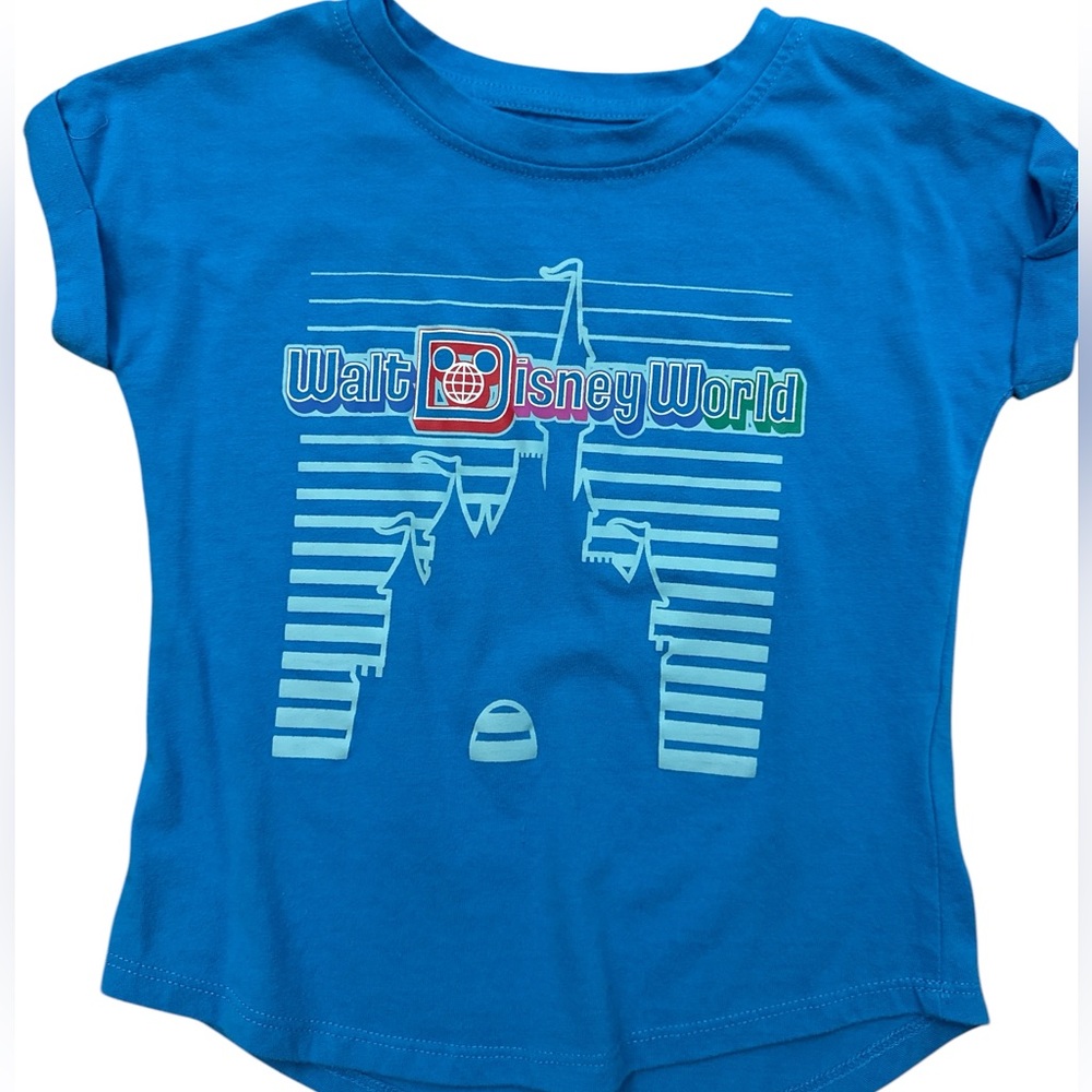 Walt Disney World Youth Girls Blue T-Shirt Size XS Disney Graphic Tee Xtra‎ SM